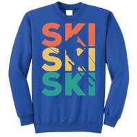 Retro Vintage Skiing Gift For Skiers Gift Sweatshirt