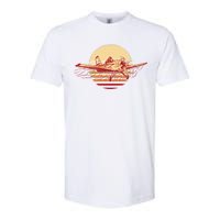 Retro Vintage Sunset Airplane Softstyle CVC T-Shirt