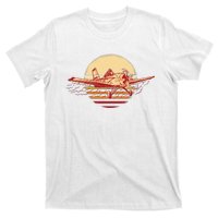 Retro Vintage Sunset Airplane T-Shirt