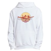 Retro Vintage Sunset Airplane Urban Pullover Hoodie