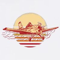 Retro Vintage Sunset Airplane Toddler T-Shirt