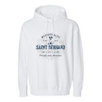 Retro Vintage Saint Bernard Garment-Dyed Fleece Hoodie