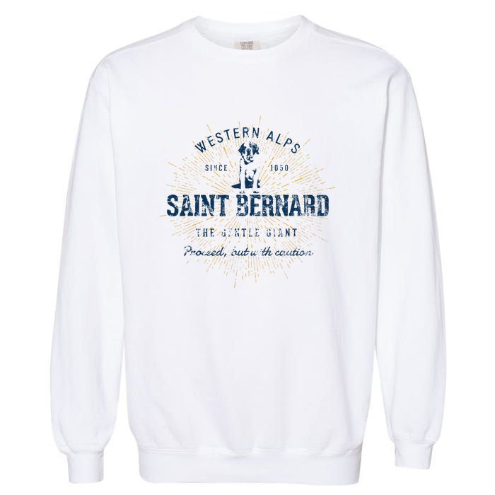 Retro Vintage Saint Bernard Garment-Dyed Sweatshirt