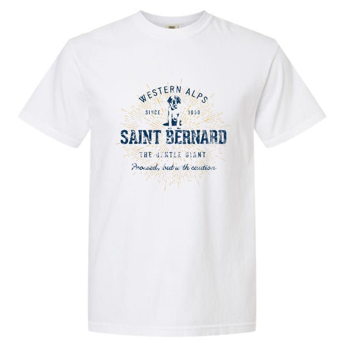 Retro Vintage Saint Bernard Garment-Dyed Heavyweight T-Shirt