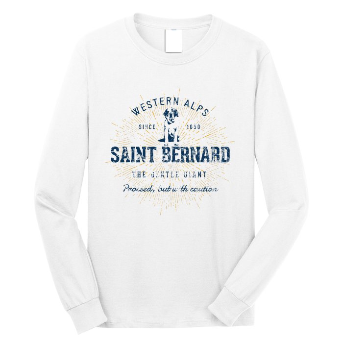 Retro Vintage Saint Bernard Long Sleeve Shirt