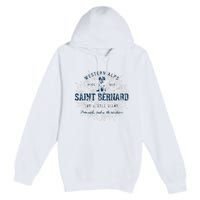 Retro Vintage Saint Bernard Premium Pullover Hoodie