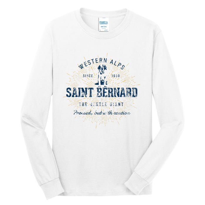 Retro Vintage Saint Bernard Tall Long Sleeve T-Shirt