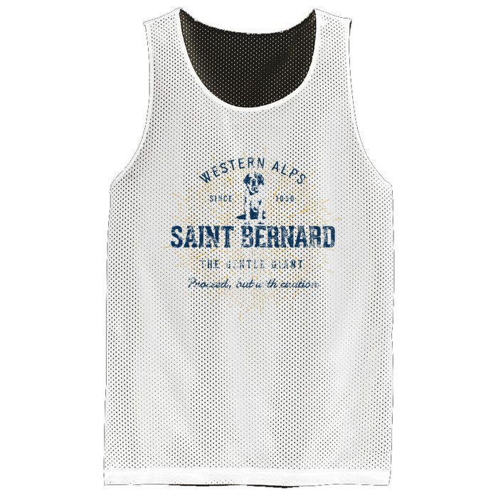 Retro Vintage Saint Bernard Mesh Reversible Basketball Jersey Tank