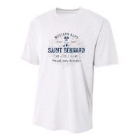 Retro Vintage Saint Bernard Youth Performance Sprint T-Shirt