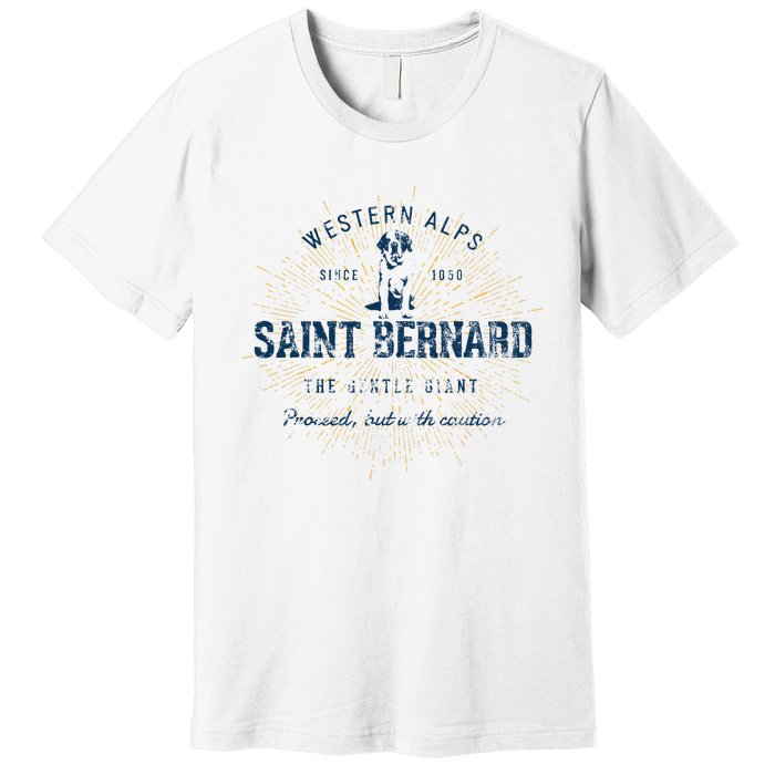 Retro Vintage Saint Bernard Premium T-Shirt