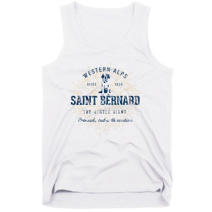 Retro Vintage Saint Bernard Tank Top