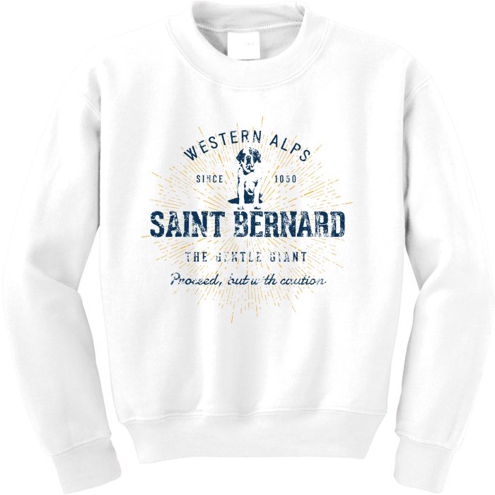 Retro Vintage Saint Bernard Kids Sweatshirt