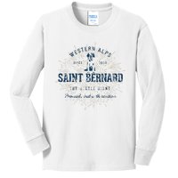 Retro Vintage Saint Bernard Kids Long Sleeve Shirt