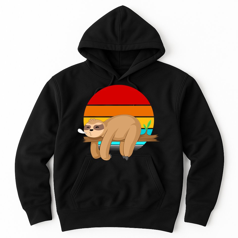 Retro Vintage Sloth Hoodie