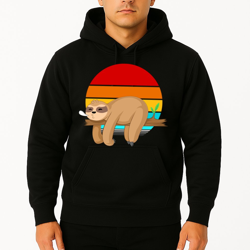 Retro Vintage Sloth Hoodie