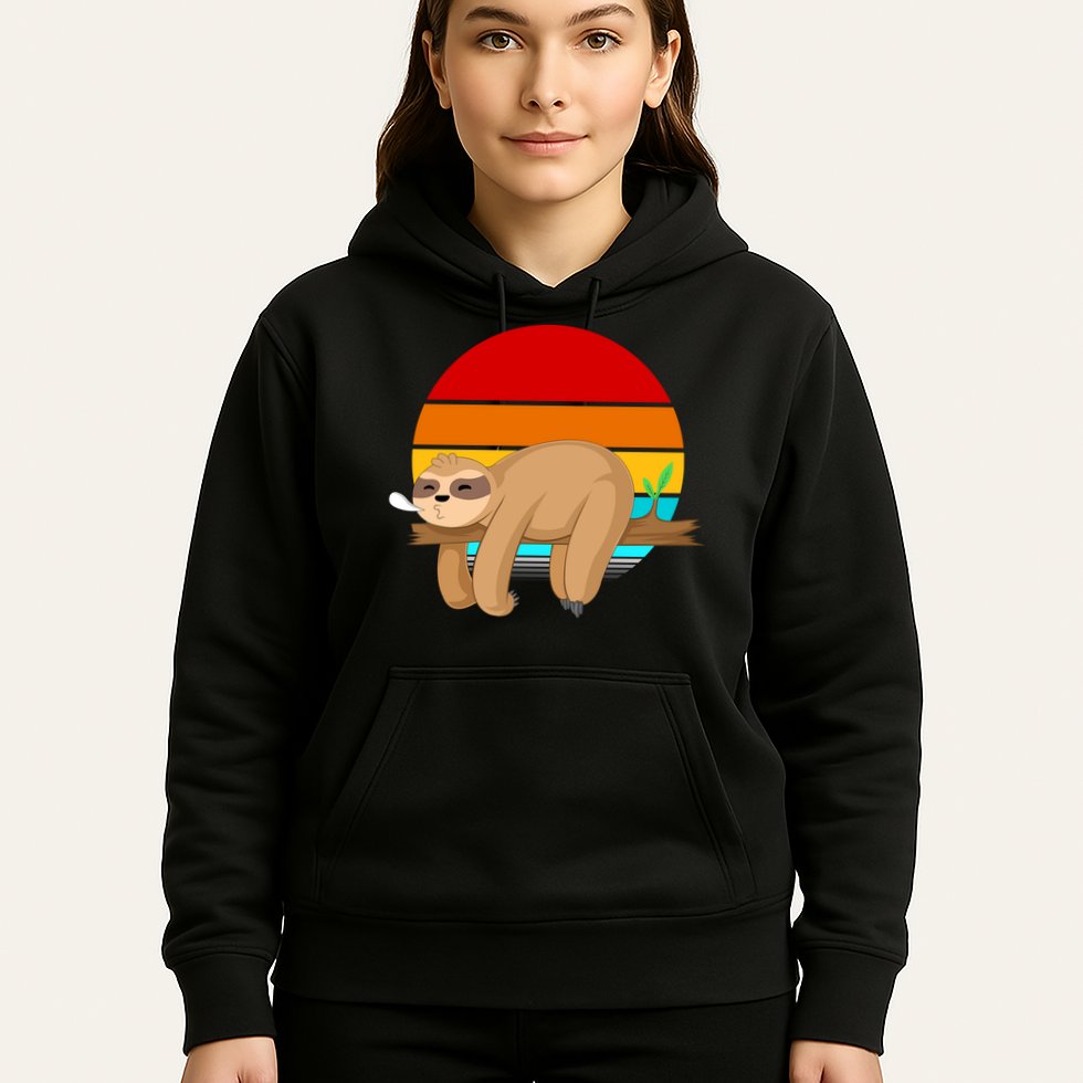 Retro Vintage Sloth Hoodie