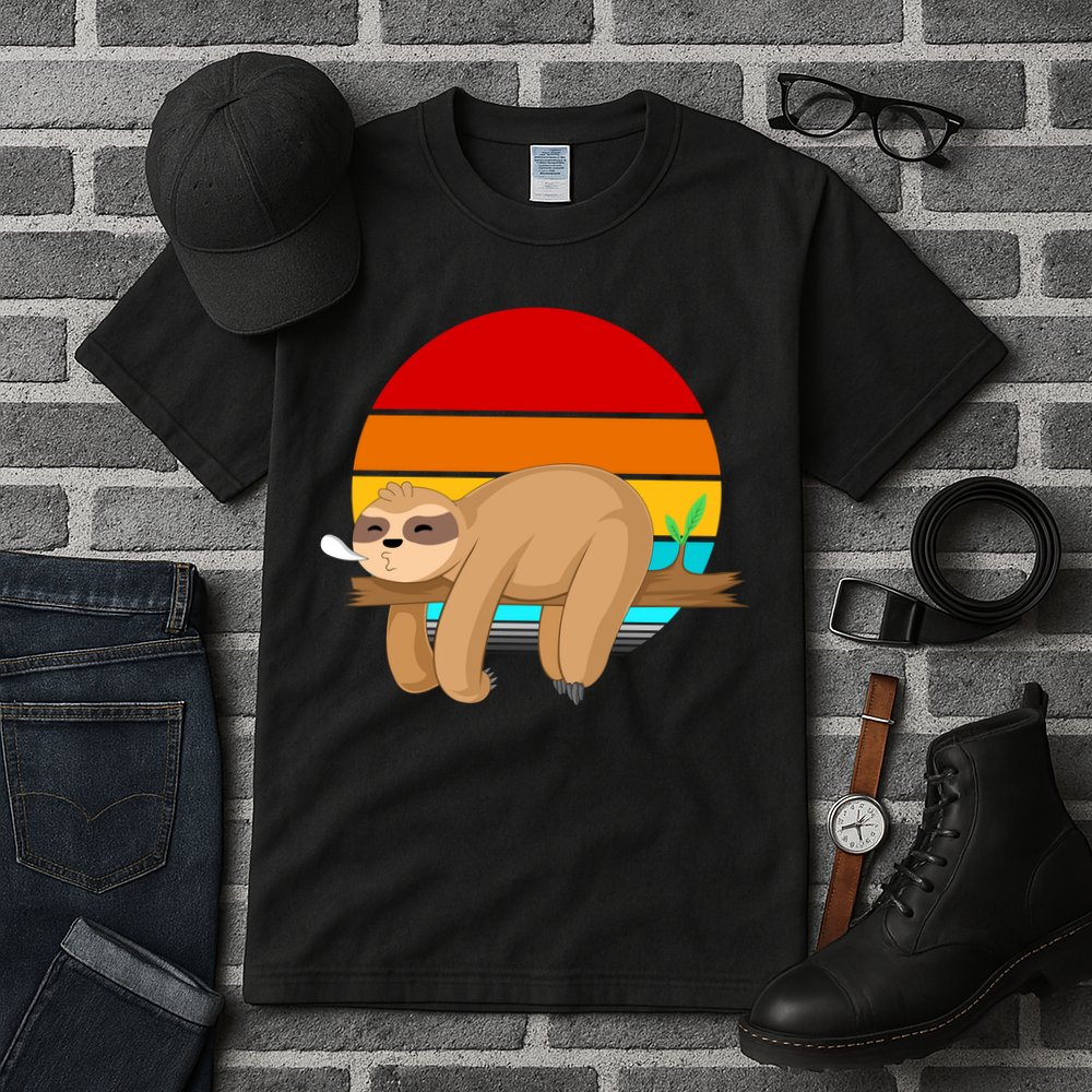 Retro Vintage Sloth Tall T-Shirt