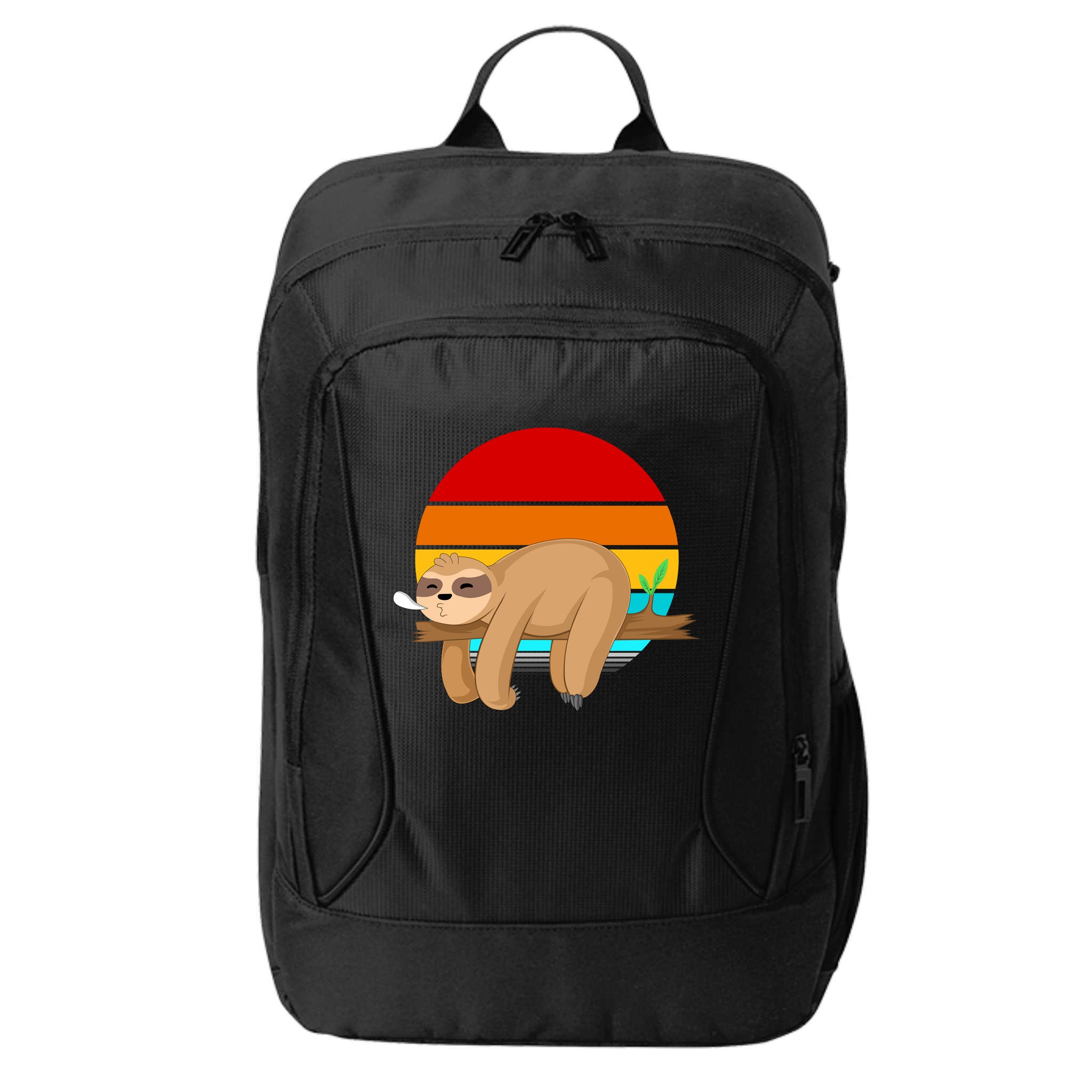 Retro Vintage Sloth City Backpack