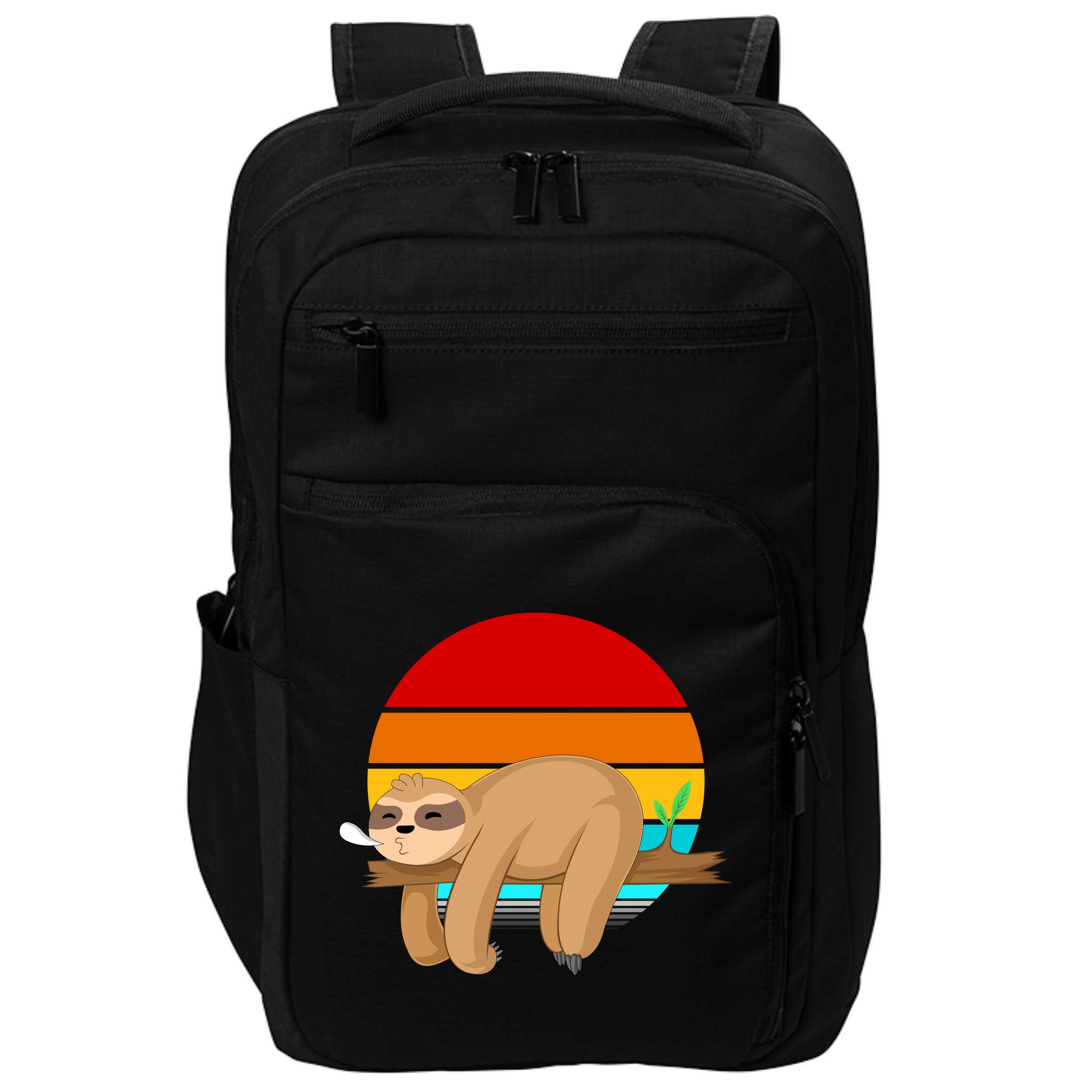 Retro Vintage Sloth Impact Tech Backpack