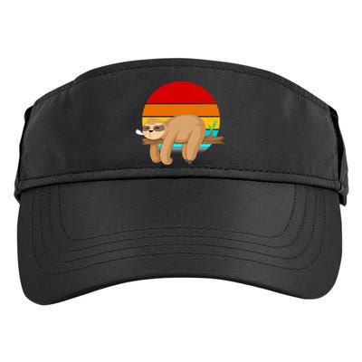 Retro Vintage Sloth Adult Drive Performance Visor