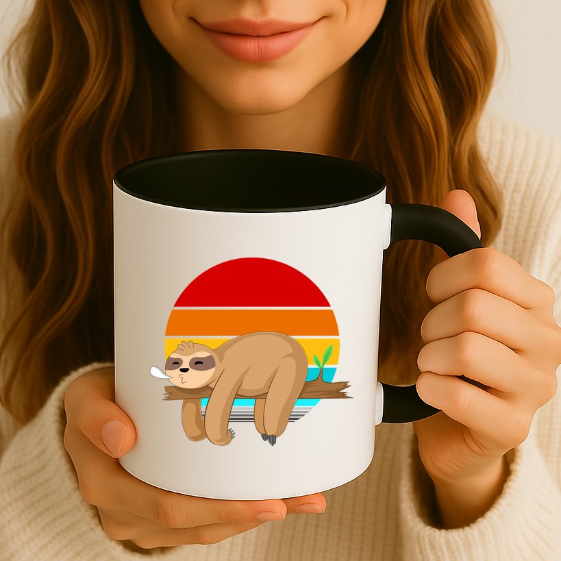 Retro Vintage Sloth Mug