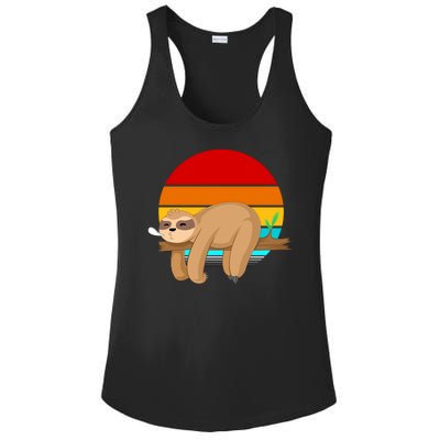 Retro Vintage Sloth Ladies PosiCharge Competitor Racerback Tank