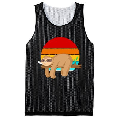 Retro Vintage Sloth Mesh Reversible Basketball Jersey Tank