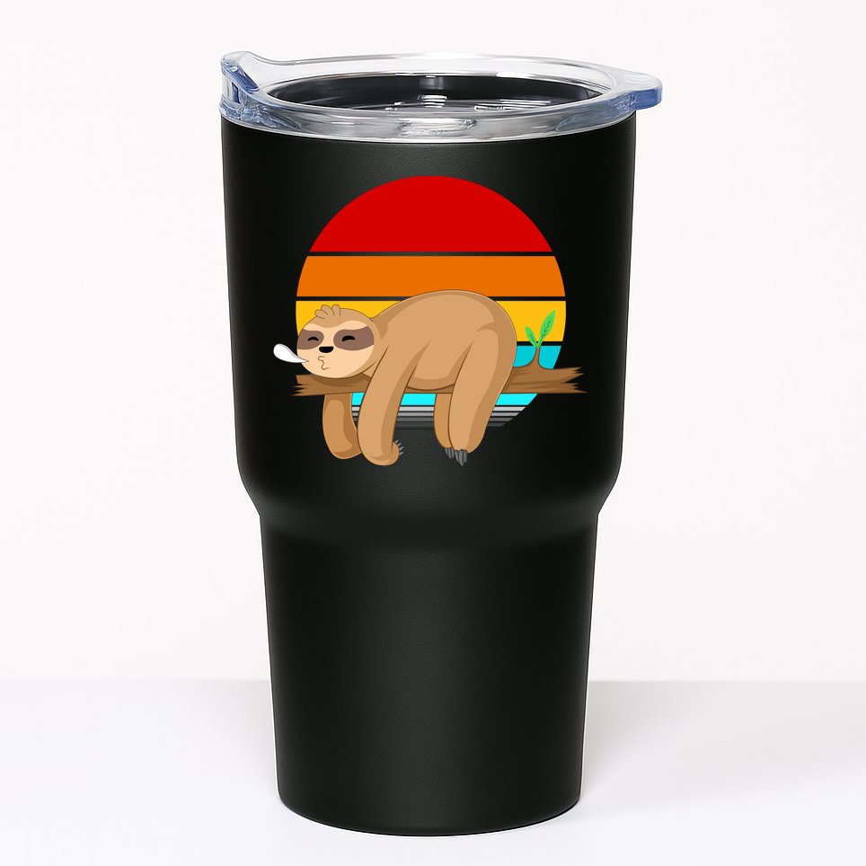 Retro Vintage Sloth Tumbler