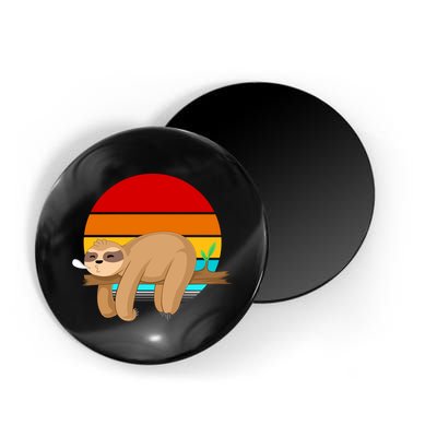 Retro Vintage Sloth Magnet