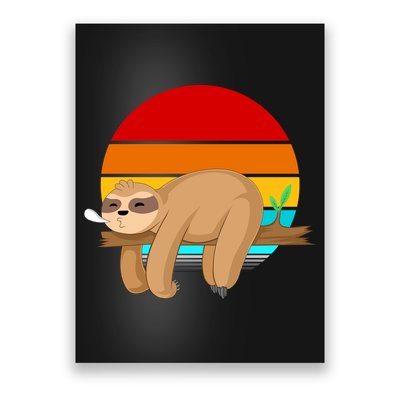 Retro Vintage Sloth Poster