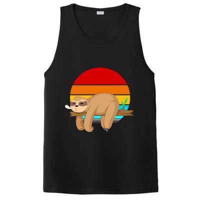 Retro Vintage Sloth PosiCharge Competitor Tank