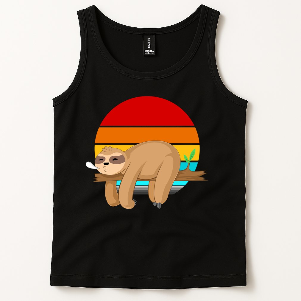 Retro Vintage Sloth Tank Top