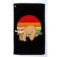 Retro Vintage Sloth Golf Towel