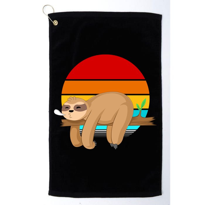 Retro Vintage Sloth Golf Towel