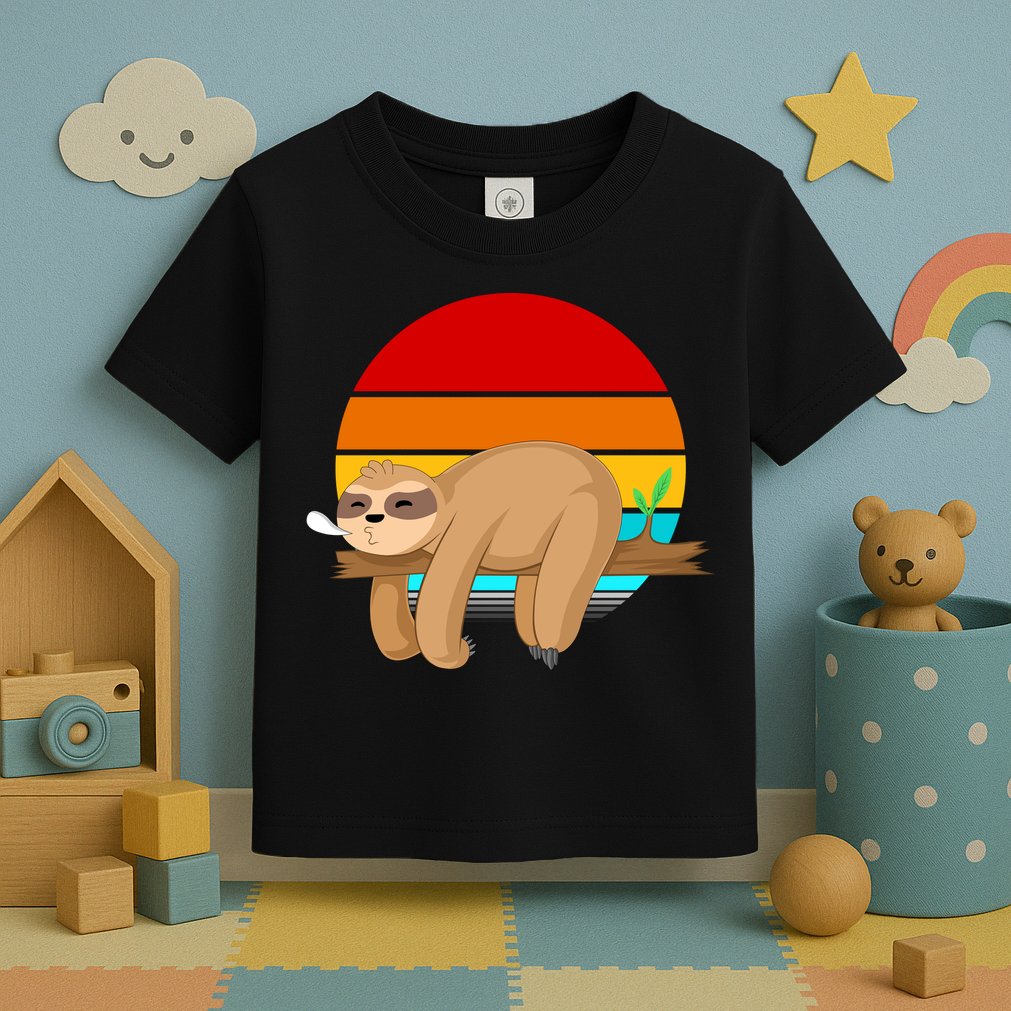 Retro Vintage Sloth Toddler T-Shirt