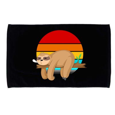 Retro Vintage Sloth Microfiber Hand Towel