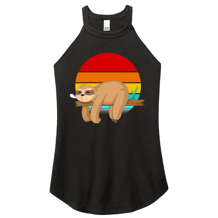 Retro Vintage Sloth Women's Perfect Tri Rocker Tank