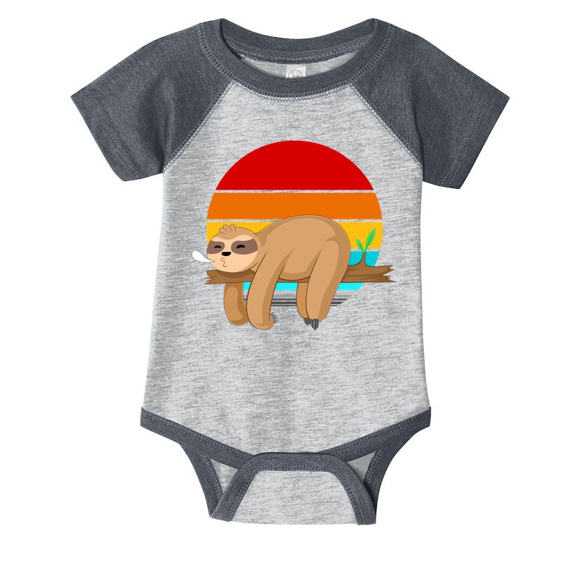 Retro Vintage Sloth Infant Baby Jersey Bodysuit