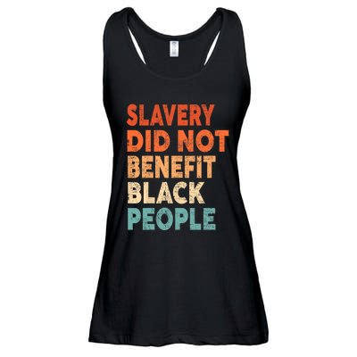 Retro Vintage Slavery Did Not Benefit Black People Ladies Essential Flowy Tank