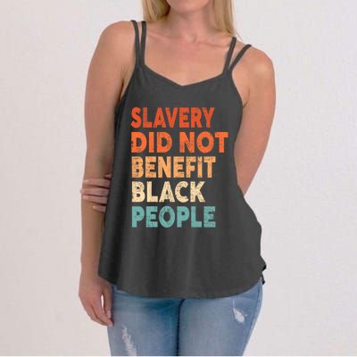 Retro Vintage Slavery Did Not Benefit Black People Women's Strappy Tank