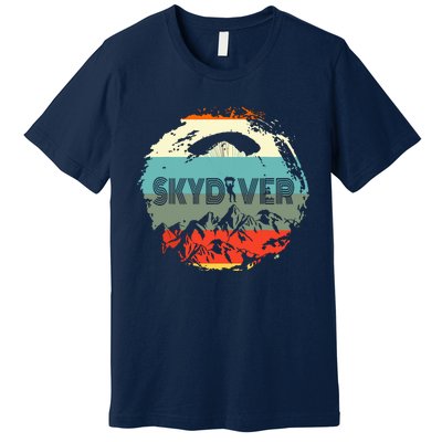 Retro Vintage Skydiver Skydiving Parachuting Skydive Gift Premium T-Shirt