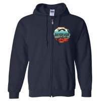 Retro Vintage Skydiver Skydiving Parachuting Skydive Gift Full Zip Hoodie