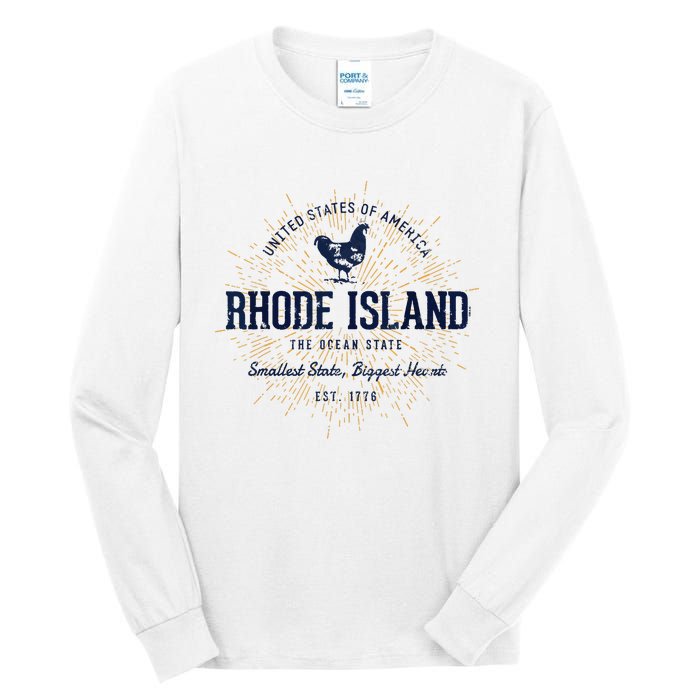 Retro Vintage State Of Rhode Island Tall Long Sleeve T-Shirt