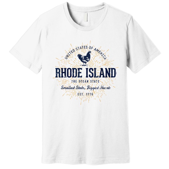 Retro Vintage State Of Rhode Island Premium T-Shirt