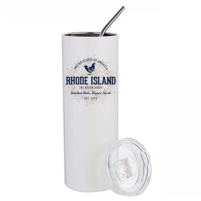 Retro Vintage State Of Rhode Island Stainless Steel Tumbler