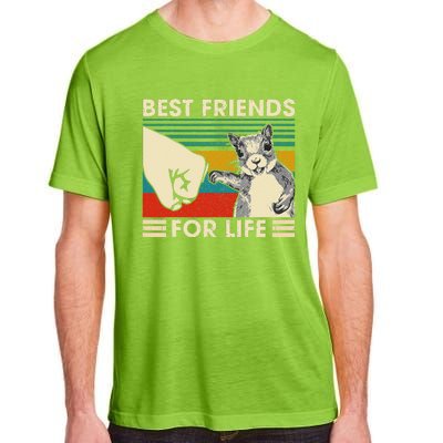 Retro Vintage Squirrel Best Friend For Life Fist Bump Adult ChromaSoft Performance T-Shirt