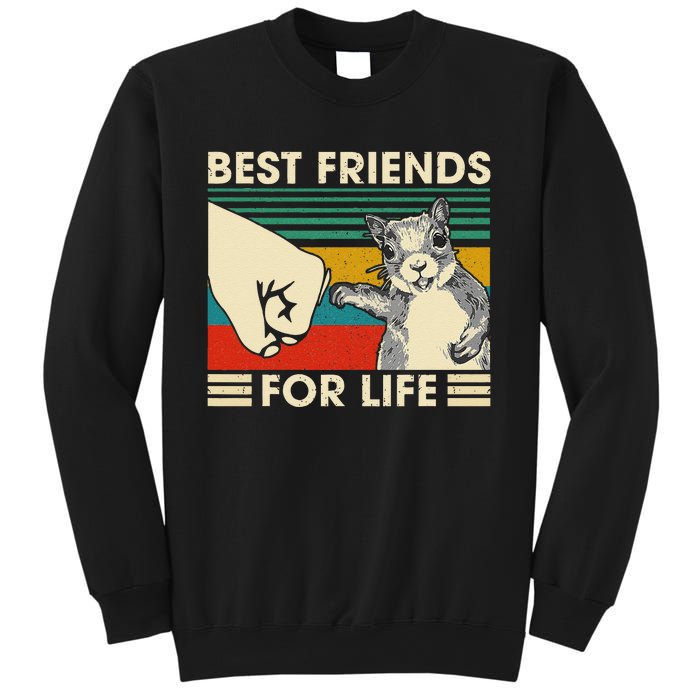 Retro Vintage Squirrel Best Friend For Life Fist Bump Sweatshirt