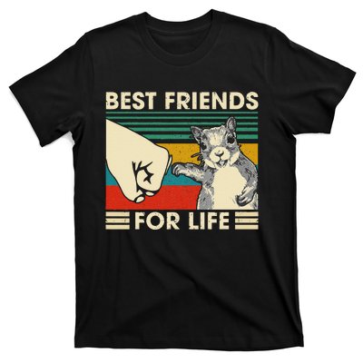 Retro Vintage Squirrel Best Friend For Life Fist Bump T-Shirt