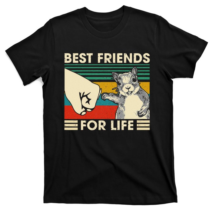 Retro Vintage Squirrel Best Friend For Life Fist Bump T-Shirt