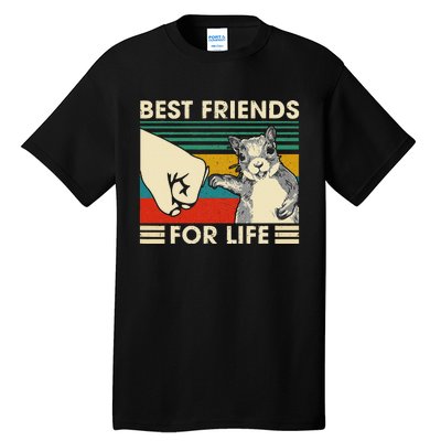 Retro Vintage Squirrel Best Friend For Life Fist Bump Tall T-Shirt